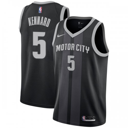 Men's Detroit Pistons #5 Luke Kennard Black Stitched Jersey Men's Detroit Pistons #5 Luke Kennard Black Stitched Jersey